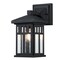 Westinghouse Fixture Wall Outdoor 60W Burnham, Textured Black Clear Seeded Glass 6120800 - alternate 3